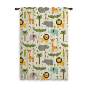 ggaimwf Cortinas Safari para guardería Selva de Animales de…