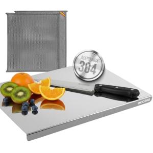 OCOBAI® Tabla de Acero Inoxidable de Cocina 40x30 Antibacte…