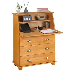IDIMEX - Mesa secretaria Gomes con tapa 1 estante y 3 cajon…