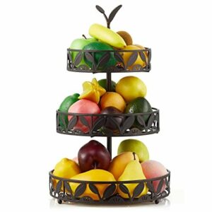 Ouseen Cesta de frutas de 3 niveles para cocina, soporte pa…