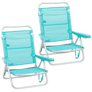 LOLAhome Pack de 2 sillas de Playa Convertibles en Cama de…