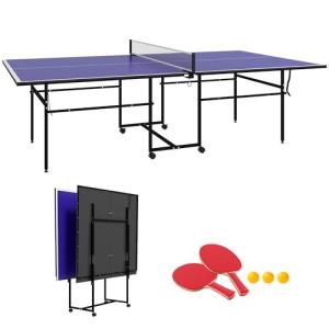 SPORTNOW Mesa de Ping-Pong Plegable Mesa de Tenis de Mesa P…