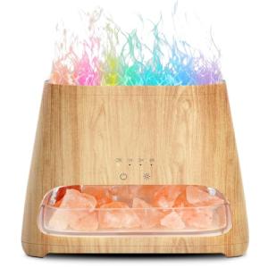 SALKING Difusor de Llama, 2-en-1 Humidificador Aceites Esen…