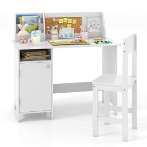 LIFEZEAL Escritorio Infantil con Silla de Madera, Juego de…