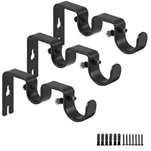 ANCLLO Soportes para barra de cortina resistentes, soportes…
