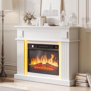 YITAHOME Chimenea Electrica Blanco, 23″ Chimeneas Electrica…