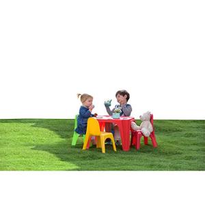 KG KitGarden Set Infantil de 4 sillas   1 Mesa, Multicolor,…