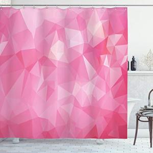 ABAKUHAUS Rosa Palido Cortina de Baño, Estilo del Mosaico d…