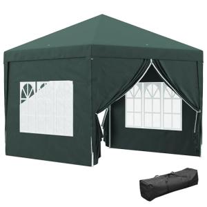 Outsunny Carpa Plegable Pop-up Gazebo 3x3 m Cenador Plegabl…
