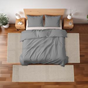 HomebyHome Alfombra para borde de cama de 3 piezas, color b…