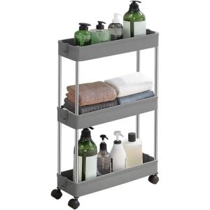 SONGMICS Carro de Almacenamiento de 3 Niveles, Carrito con…