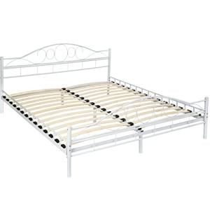 tectake® Cama Matrimonio, Estructura Cama, Diseño Romántico…