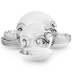 VEWEET Serie ZOEY Vajilla Completa de Porcelana para 6 Pers…