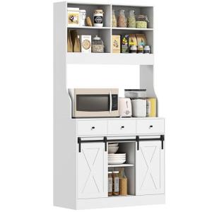 HOMCOM Alacena de Cocina Mueble Auxiliar de Cocina con 2 Pu…