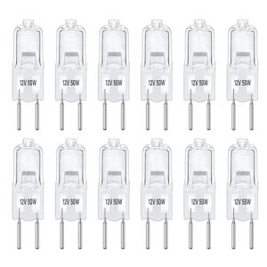 Paquete de 12 Bombilla Halógena G6.35 50W 12V, Halogena GY6…