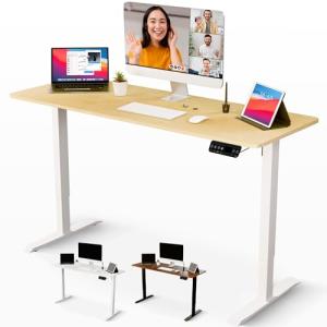 JUPPLIES Escritorio Elevable Eléctrico 120x60 cm – Mesa Reg…