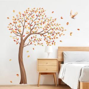 Tanlaby Pegatinas de Pared de Arbol Grande Hojas de Otoño P…