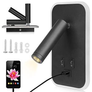Luz de Lectura LED Para Cama Con Interruptor y Puerto USB,…