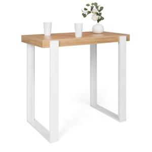 IDMarket Phoenix - Mesa alta de bar (113 cm), color blanco…