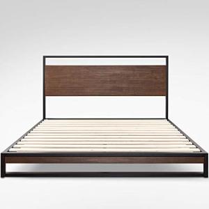 ZINUS Estructura de cama de madera maciza y acero Suzanne d…