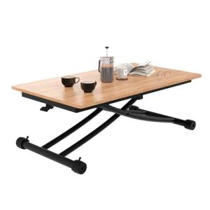 IDMarket Mesa fija elevable de mesa de comedor rectangular…