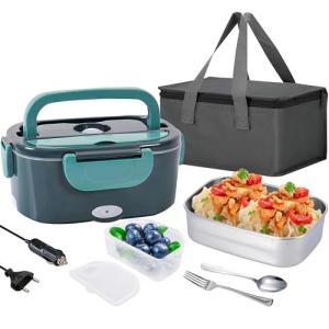 JUPPLIES Fiambrera Eléctrica 1.5L y 80W para Trabajo con Ba…