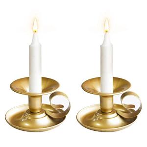 Tibeoyad 2 candelabros con mango, base redonda vintage, can…