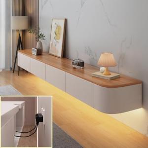 XDXINY Consola de TV flotante, mueble de TV montado en la p…