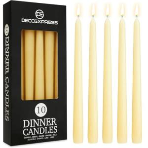 Velas de Cena Decorativas - Pack de 10, 15 o 50 Velas Blanc…