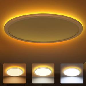 Plafon LED Techo Regulable - 24W Lámpara de techo 3000K/400…