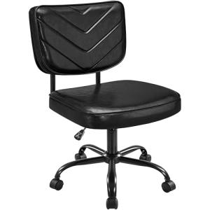 Yaheetech Silla de Oficina Ergonómica con Ruedas, Piel Sint…