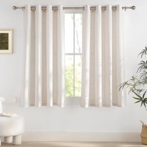 PONY DANCE Cortinas Dormitorio Cortas Semi-Transparentes, C…