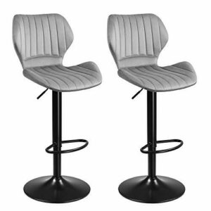 SONGMICS Taburete de Bar, Juego de 2 Sillas de Cocina con M…