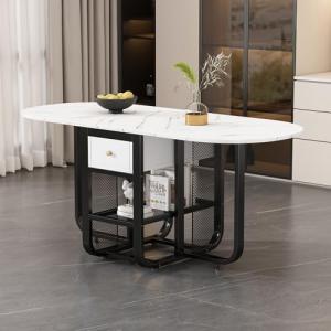 Mesa de Comedor Plegable Ampliable con almacenaje para 4-7…
