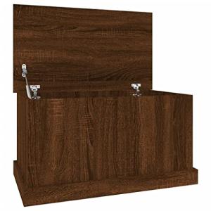 vidaXL Baúl almacenaje Madera contrachapada Roble marrón 70…