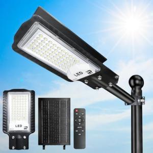 Eleganted Farola Solar Exterior, Lámpara LED Solar con Mand…