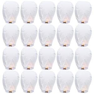 20 Pack Blanco Linternas Chinas del Cielo, Linternas de Pap…