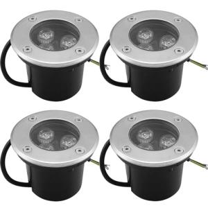 4PCS Empotrable Al Aire Libre Focos - Focos Suelo Led Exter…