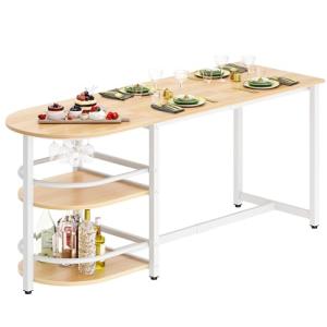 sogesfurniture Mesa de comedor de 180 x 80 cm, robusta mesa…