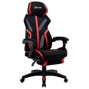 Vinsetto Silla Gaming con Reposapiés Retráctil Silla de Ofi…