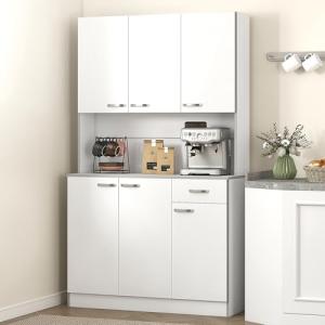 HOMCOM Gabinete de Almacenaje Armario para Cocina de 6 Puer…