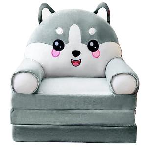 Cojín de Sofá de Felpa, Sillón Plegable para Niños, 2 en 1,…