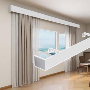 Caja de cornisa para ventana, cortina de montaje en pared s…