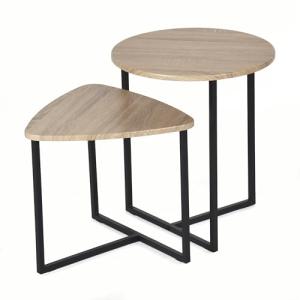 MEUBLE COSY Juego de 2 Mesas de Café Auxiliares para Sala d…