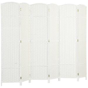 HOMCOM Biombo de 6 Paneles 240x170 cm Separador de Ambiente…