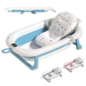 JUPPLIES Bañera Plegable Bebe con Cojin Ergonomico - Bañera…