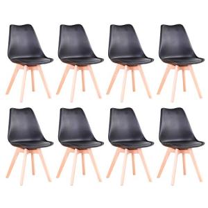 BenyLed Juego de 8 Sillas de Comedor con Asiento Tapizado y…