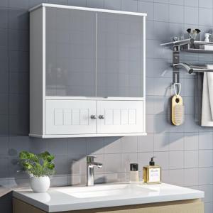 HOCSOK Armario de Baño con Espejo, Armarios de Pared para b…