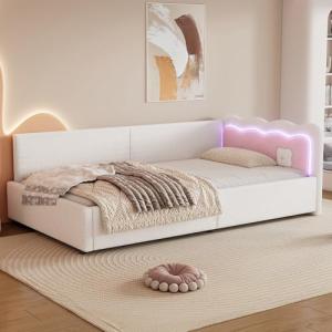 Kebnor Cama diurna, sofá cama, 90 x 200 cm, luz ambiental L…