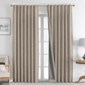 Joydeco 100% Cortinas Opacas 2 Piezas, 140x245 CM Lino Cort…